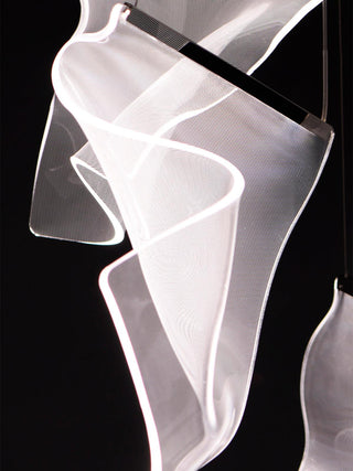 Lustra Lustre Acrylic LED Abstract Floating