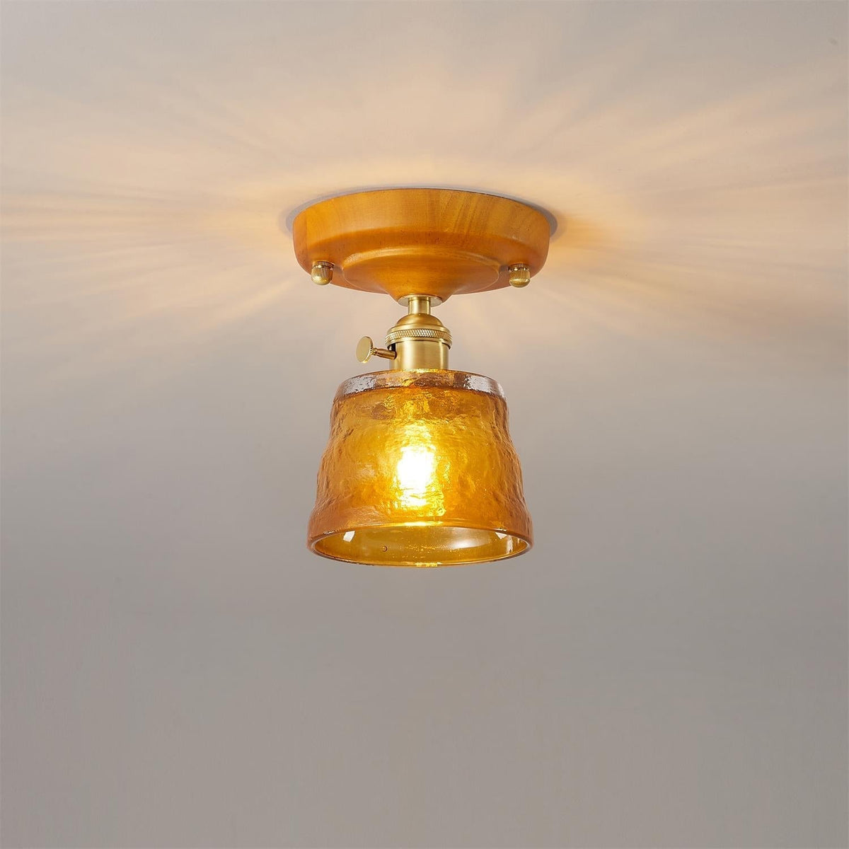 Elano Glass Ceiling Light-Neutral Decor
