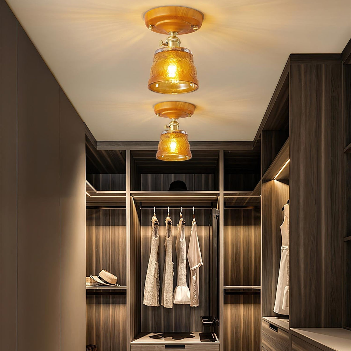 Elano Glass Ceiling Light-Neutral Decor