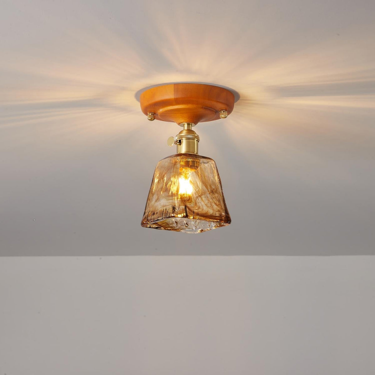 Elano Glass Ceiling Light-Neutral Decor