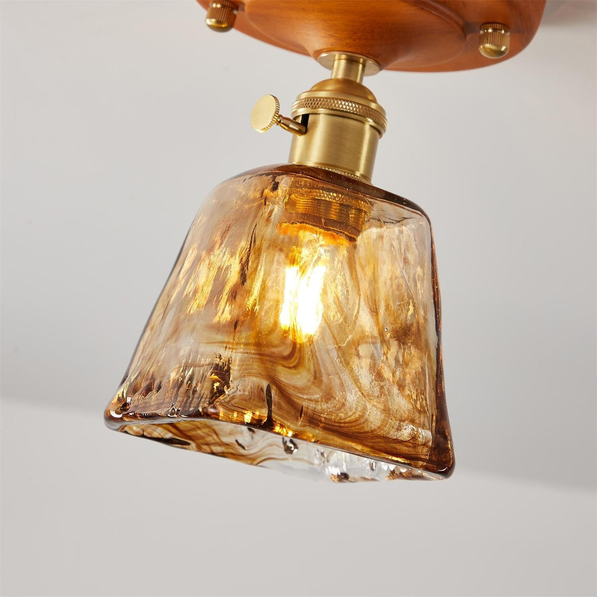 Elano Glass Ceiling Light-Neutral Decor