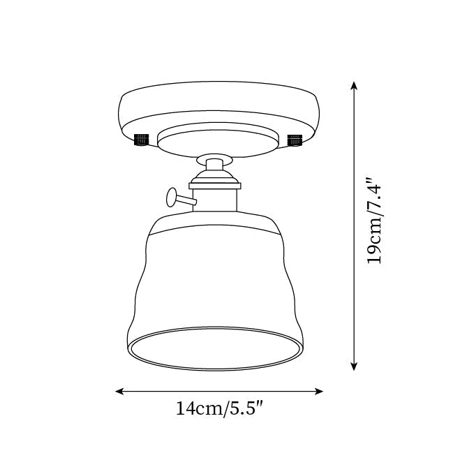 Elano Glass Ceiling Light-Neutral Decor