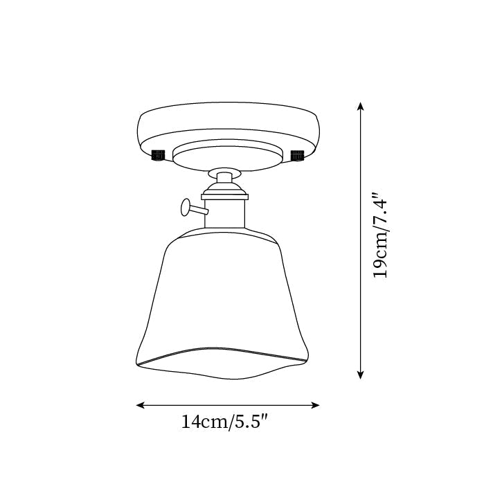 Elano Glass Ceiling Light-Neutral Decor