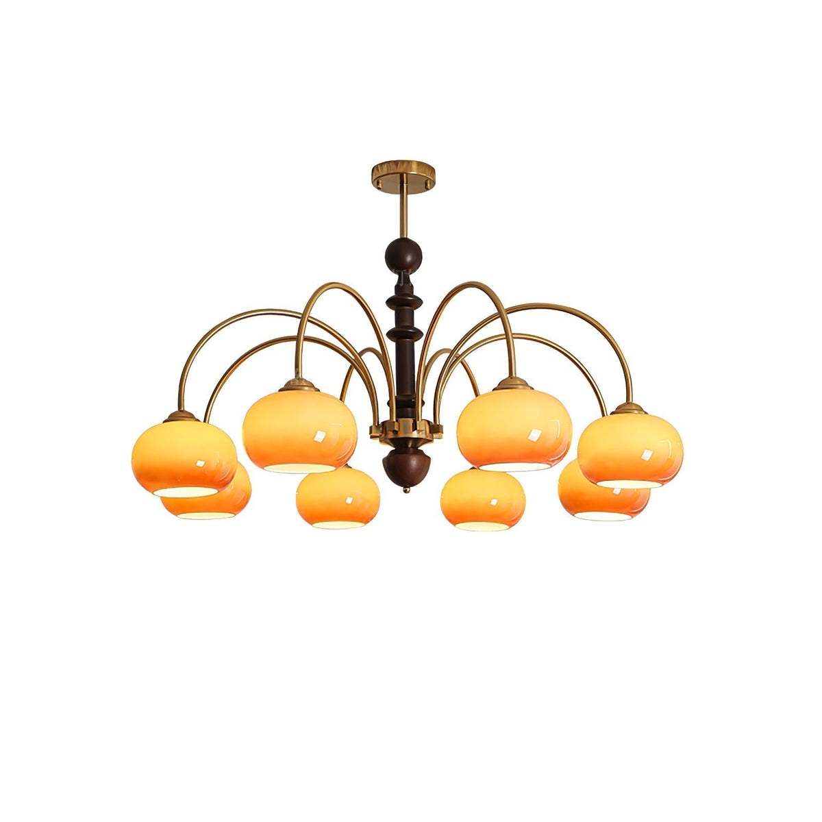Adrelle Lustre Laiton Verre en Forme de Kaki