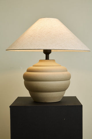 Sereno Lampe de Table Ripple en Terre Cuite