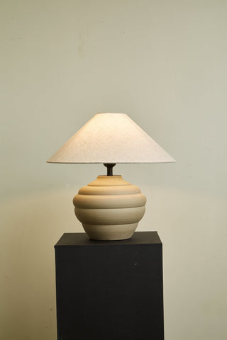 Sereno Lampe de Table Ripple en Terre Cuite