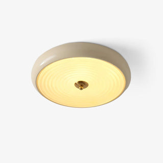 Utheara Plafonnier moderne minimaliste en verre crème ondulé-Luire