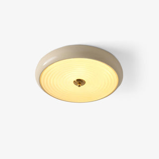 Utheara Plafonnier moderne minimaliste en verre crème ondulé-Luire