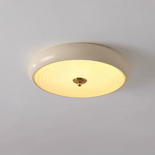 Utheara Plafonnier moderne minimaliste en verre crème ondulé-Luire