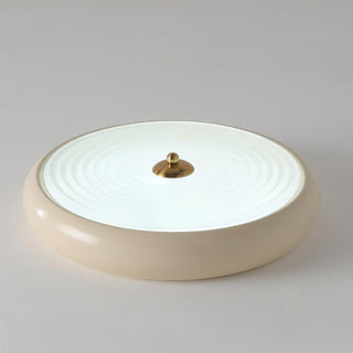 Utheara Plafonnier moderne minimaliste en verre crème ondulé-Luire