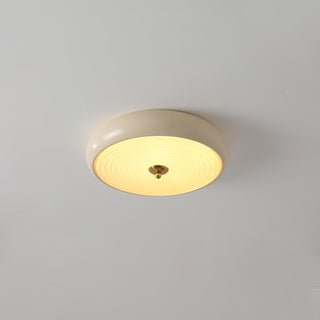 Utheara Plafonnier moderne minimaliste en verre crème ondulé-Luire