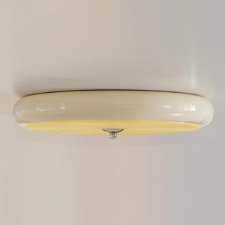 Utheara Plafonnier moderne minimaliste en verre crème ondulé-Luire