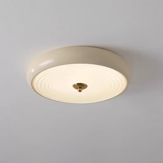 Utheara Plafonnier moderne minimaliste en verre crème ondulé-Luire