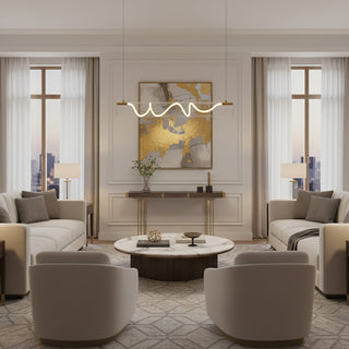 Ripple Linear Pendant Lamp-Neutral Decor