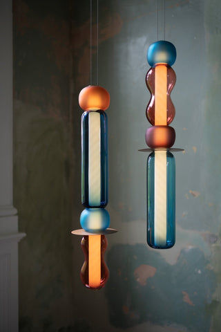 Lustra Suspension en Verre Coloré Moderne