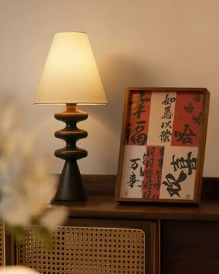 Zelms Lampe de Table Bois Moderne