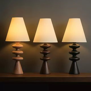 Zelms Lampe de Table Bois Moderne