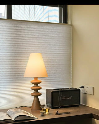 Zelms Lampe de Table Bois Moderne