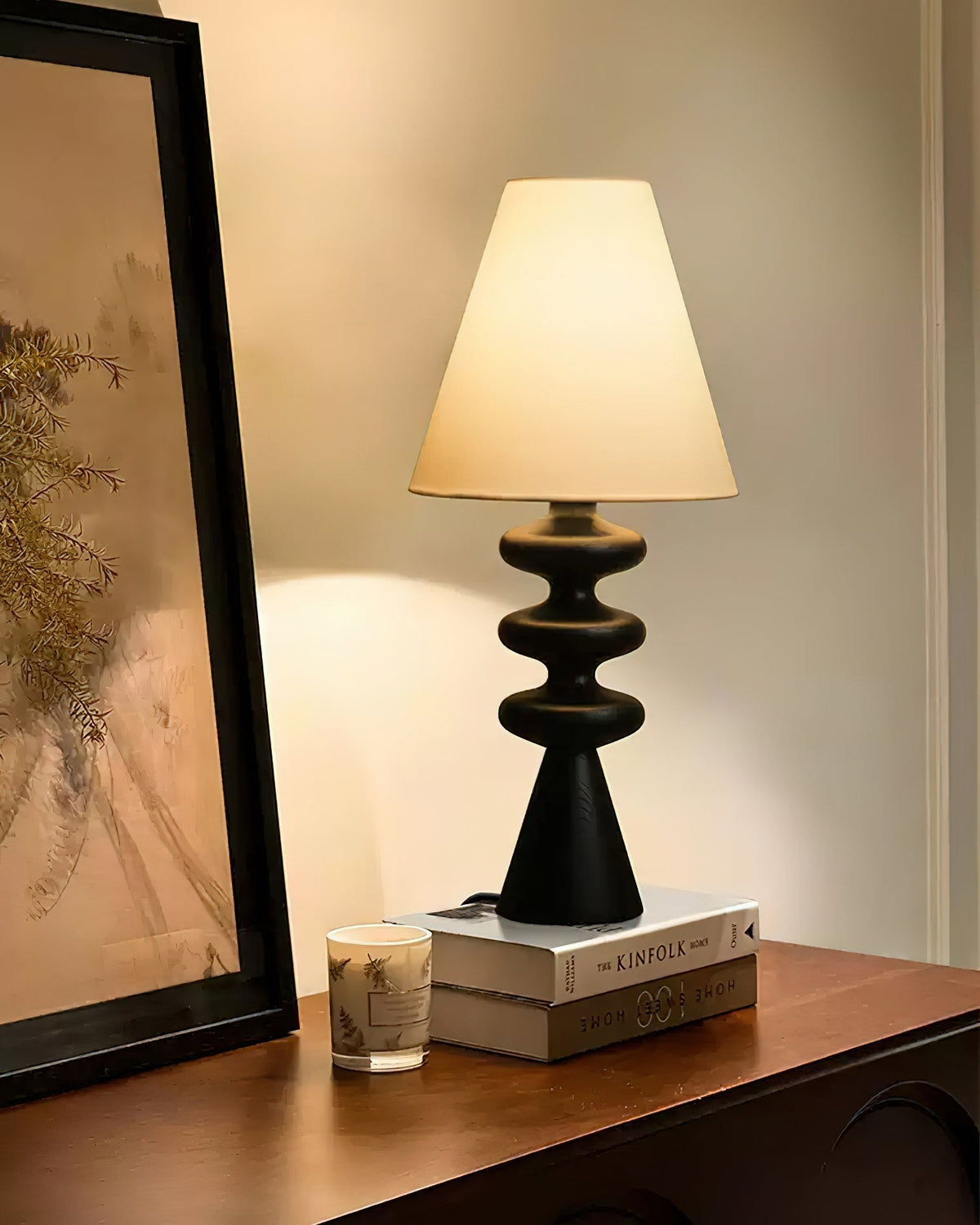 Zelms Lampe de Table Bois Moderne