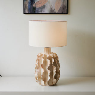 Charles Lampe de Table en Céramique Beige