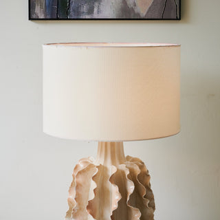 Charles Lampe de Table en Céramique Beige
