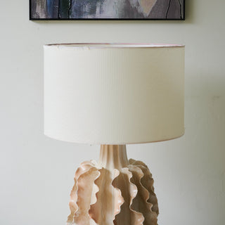 Charles Lampe de Table en Céramique Beige