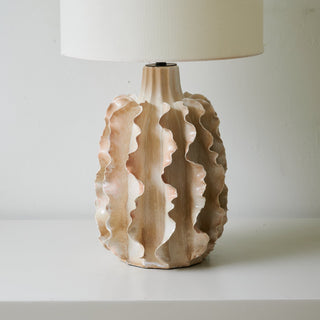 Charles Lampe de Table en Céramique Beige