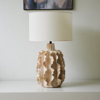 Charles Lampe de Table en Céramique Beige