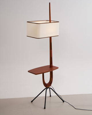 Vemara Lampadaire en Bois Style du Milieu du Siècle