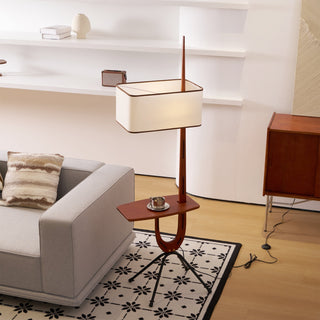 Vemara Lampadaire en Bois Style du Milieu du Siècle