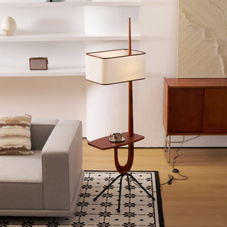 Vemara Lampadaire en Bois Style du Milieu du Siècle