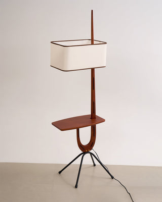 Vemara Lampadaire en Bois Style du Milieu du Siècle