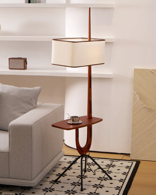 Vemara Lampadaire en Bois Style du Milieu du Siècle
