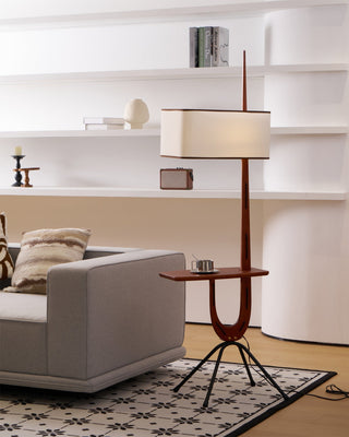 Vemara Lampadaire en Bois Style du Milieu du Siècle