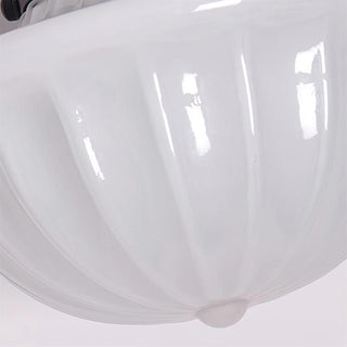 Evola Lampe Plafond en Verre Opale Vintage-Luire