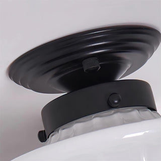 Evola Lampe Plafond en Verre Opale Vintage-Luire