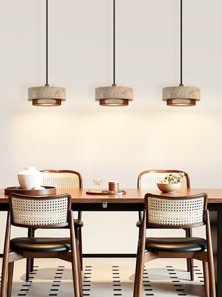 Riva Travertine Pendant Lamp-Neutral Decor