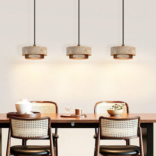 Riva Travertine Pendant Lamp-Neutral Decor