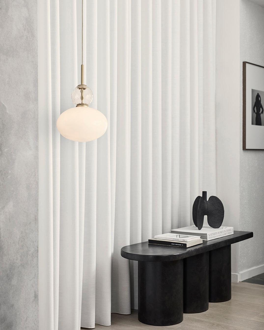 Orbelin Glass and Brass Pendant Lamp-Neutral Decor