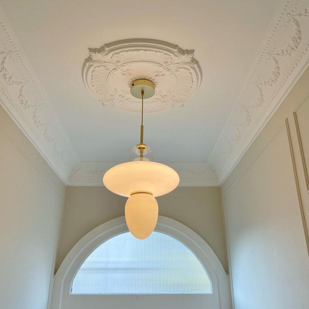 Orbelin Glass and Brass Pendant Lamp-Neutral Decor