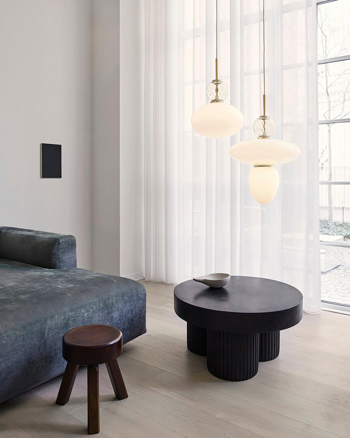 Orbelin Glass and Brass Pendant Lamp-Neutral Decor