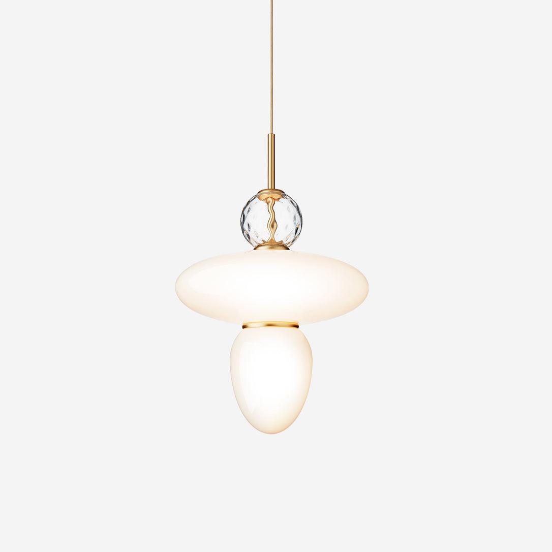 Orbelin Glass and Brass Pendant Lamp-Neutral Decor