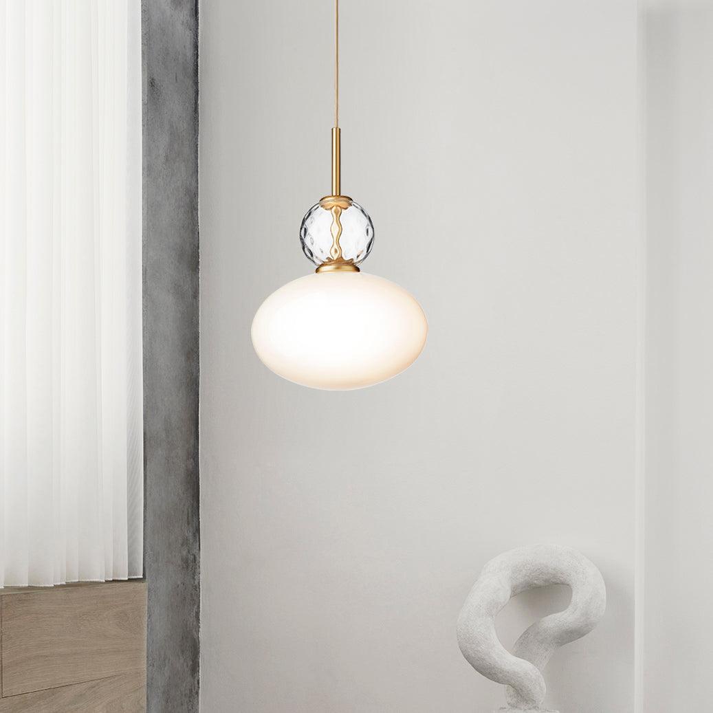 Orbelin Glass and Brass Pendant Lamp-Neutral Decor