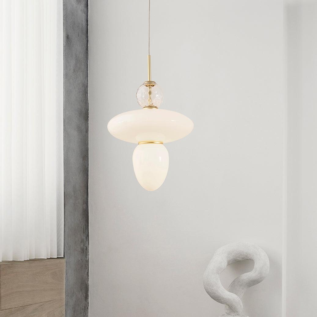 Orbelin Glass and Brass Pendant Lamp-Neutral Decor