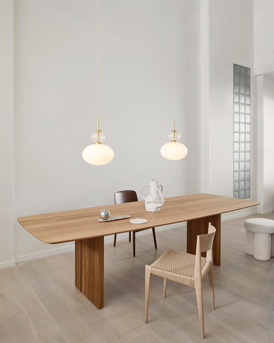 Orbelin Glass and Brass Pendant Lamp-Neutral Decor