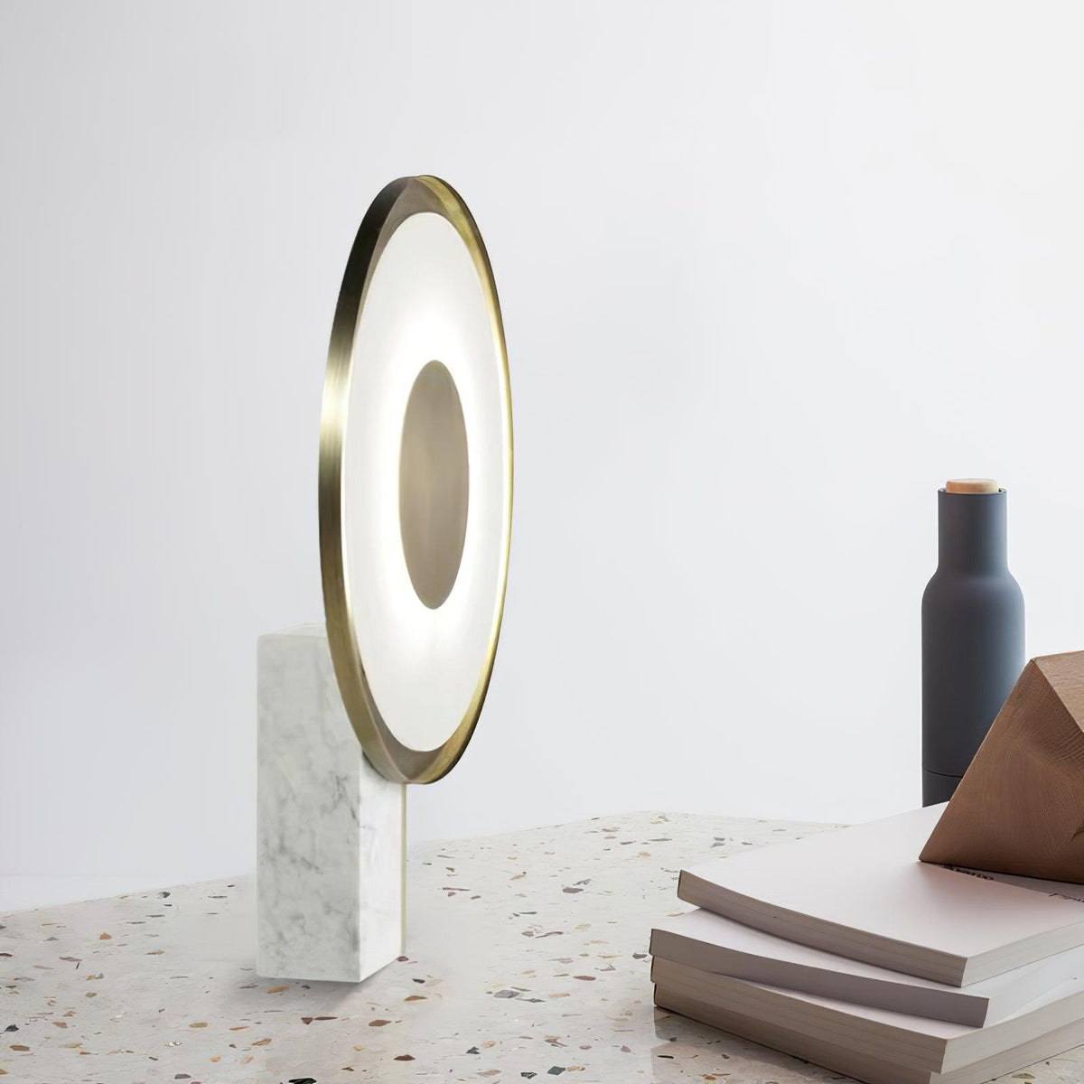 Tessain Lampe de Table Minimaliste en Marbre