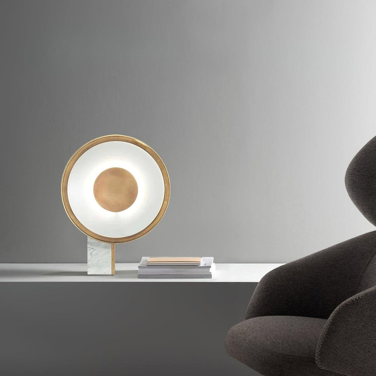 Tessain Lampe de Table Minimaliste en Marbre