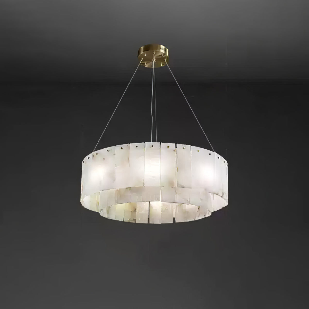 Zelaean Albâtre Ronde Pendentif Lumière