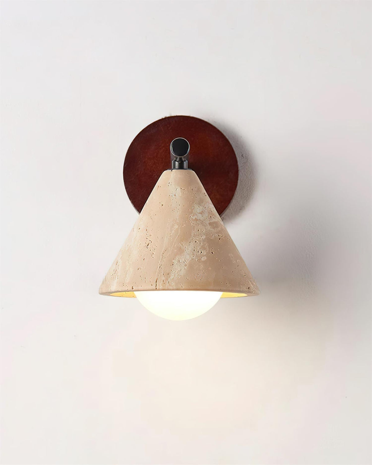 Varen Wall Lamp triangular cone-shaped travertine-Neutral Decor
