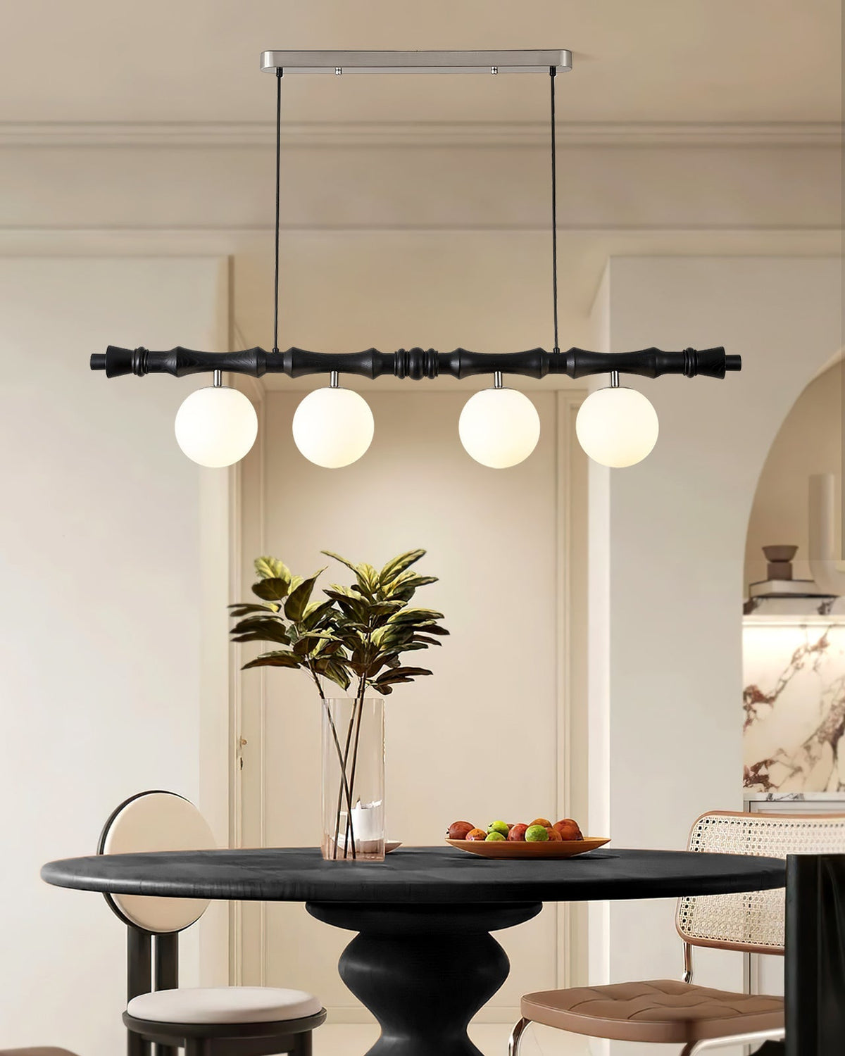 Bivio Wooden Pendant Light-Neutral Decor